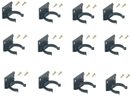 MDline Lot de 12 clips et supports de pied de plinthe de cuisine en plastique pour 32 mm avec 24 vis | Clips de plinthe de cuisine durables pour une installation sécurisée de la planche