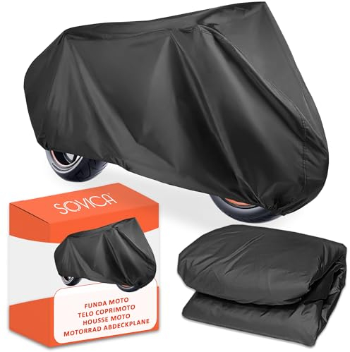 Telo coprimoto grande 240 x 140 cm materiale PEVA protegge da pioggia polvere sole telo moto telo moto per esterno impermeabile coprimoto coprimoto impermeabile per esterno nero