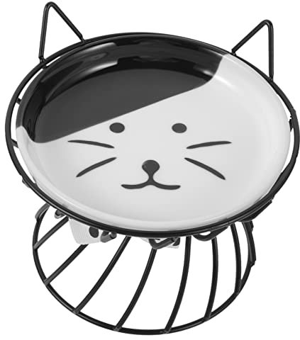 Milisten Kerntyp Hochgestellter Katzenfutternapf Mit Katzenmotiv rutschfest Für Katzenfutter Und Wasser Erleichtert Das Ohne Kopfneigen