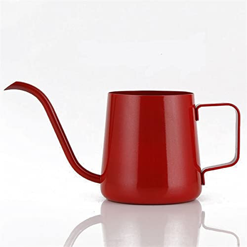 HAVVMK Cafetera de percolador Cafetera de Goteo Manual Tetera de Goteo Cafetera de Goteo Manual Cafetera de Cuello de Cisne Largo Cafetera Familiar (roja)