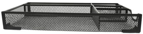 JEWEDECO Multifunktionaler Metall-mesh Organizer Mit Fächern Platzsparender Organizer Für Büro Dokumenten Kosmetikaufbewahrung Langlebig Und Leicht Zu Reinigen Schwarz