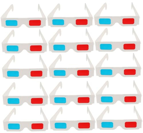 CAXUSD Lunettes 3d En Papier Lunettes 3d Anaglyphes Rouge Bleu Sans Danger Peau Pour Films À La Maison