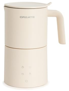 CREATE/MILK FROTHER STUDIO PRO/Espumador calentador de leche eléctrico blanco roto/Apto para lavavajillas, pantalla táctil, 4 programas, sitema de seguridad, 620ml, uso en frío o caliente, 450W