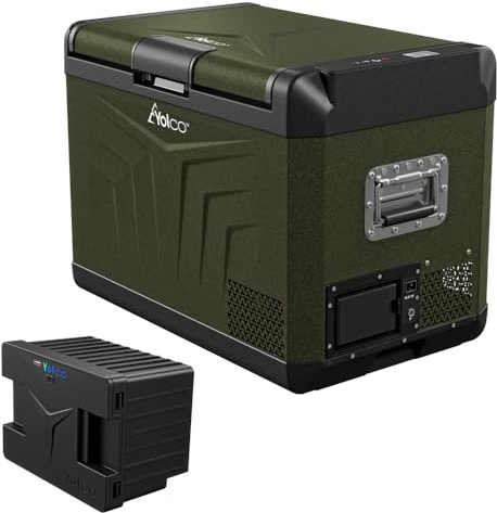 Yolco GCX47 Green Kompressorkühlbox mit modulare Batterie Yopower SC4B,