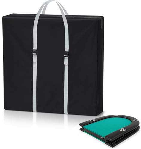 Vincreem Folding Poker Table Carrying Bag for 84 Oval Tables, Heavy Duty 1680D Waterproof Oxford Storage Case, Fits 8–10 Player Poker Tables, Reinforced Handles, Travel & Storage Bag
