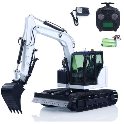 TOUCAN RC HOBBY C308 1/14 RC Pelle hydraulique 4 soupapes 2 bras pelleteuse radiocommandée modèle adulte version améliorée seau métallique levage électrique