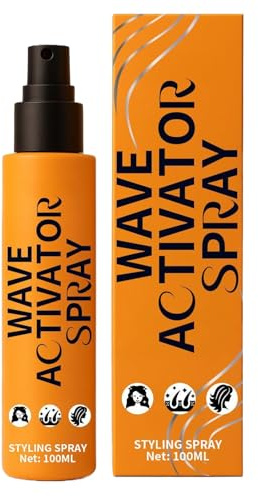 Wave Activator Spray, 100ML Ricci Esaltatore Rinfrescante Spray, Idratante Esaltatore Naturale Sprays Attivatore Ondulante Per Capelli Ricci, Leggero Non Unge Capelli Riccis Ondulati Attivatori Sprays