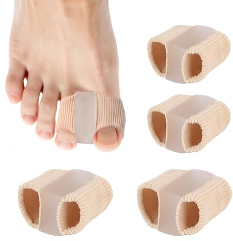 Redresseur Orteil,4 Pièces Ecarteur Orteil D'orteils Pour Orteils Courbés, Separateur Orteil Pour Orteils Qui Se Chevauchent, Correcteur Redresseur En Gel Avec 2 Boucles, Pour Hommes Et Femmes,Peau