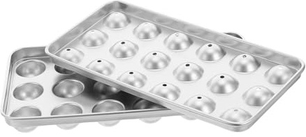 STOBAZA Moule à Glaçons Sphériques Inox Empilable Bac à Glaçons pour Cocktails Whisky Café Glace Saine et Facile à Démouler Usage Familial