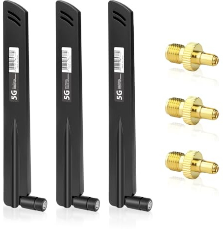 diymore Antenna 5G LTE a forma di pagaia 4G/5G ad alto guadagno SMA maschio amplificatore di segnale pin interno 600-6000MHz adatto per router/gateway IoT/dispositivi domestici intelligenti, nero