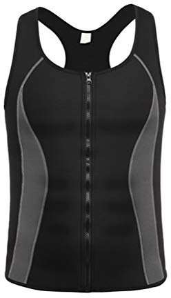 Intimo Modellante in Neoprene da Uomo Shaper per Il Corpo Che promuove Il Sudore Allenatore in Vita Pancia Dimagrante Shapewear Gilet per Perdere Peso