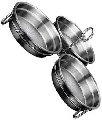CLISPEED Molde para Escalfar Huevos de Acero Inoxidable con Mango Central Seguro Pan para Cocinar al Vapor y Hervir Huevos para Uso Doméstico y Regalos de Inauguración de Casa