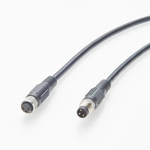 Premier Cable M8 - Cavo prolunga con sensore a 3 pin, codificato A, maschio a femmina, 22 AWG schermato, IP67 impermeabile, PCM-HD-0167 (3 m)
