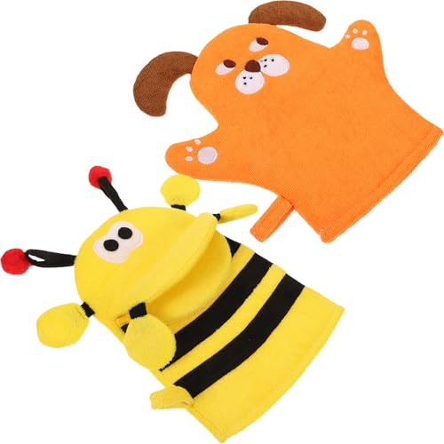 2pcs Exfoliating Bath Gloves Polyester Shower Mitts for Children