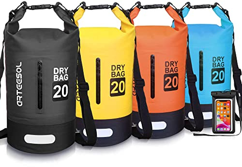 Blackace arteesol Dry Bag - 5L 10L 20L 30L Waterproof trockener Beutel/Sack wasserdichte Tasche mit Langem justierbarem Bügel für Kayaking Boots-Ausflug Kanu/Fischen/Rafting/Schwimmen/Snowboarding