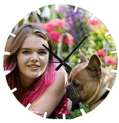 Reloj de Pared Personalizado Dentado 20x0,5 cm con tu Propia Foto | Reloj de Madera con Foto, Texto o Imagen | Regalo Original