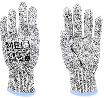 Meli Equipment 5 Paar Arbeitsschutzhandschuhe Gartenhandschuhe Schnittschutz-Handschuhe für Arbeit Garten und Küche griff- und rutschfest TÜV-geprüft in Größen S - XXL (XXL / 11)