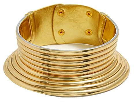 Vepoty Afrikanischer Kragen Halsholz, Verstellbare Goldene Klobige Halskette Statement Schmuck Für Frauen Mädchen