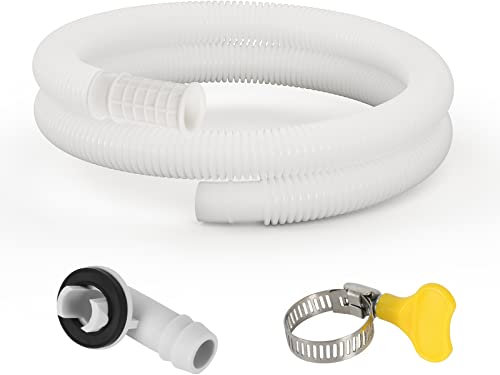 HOXHA Air Conditioner Drain Hose Kit Plastic Tubing for AC Condensate Flexible Durable Drain Hose for Mini Split AC Portable AC Washer Dishwasher Faucet, 5 Ft
