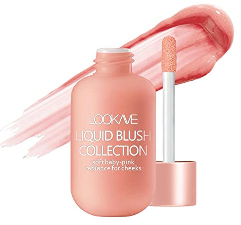 Joyivike Rubor Líquido, Cheek Colorete, Colorete En Gel Rosa Colorete En Crema, Mejillas Hidratante, Maquillaje Mejillas Larga Duración Microbrillo Brillo