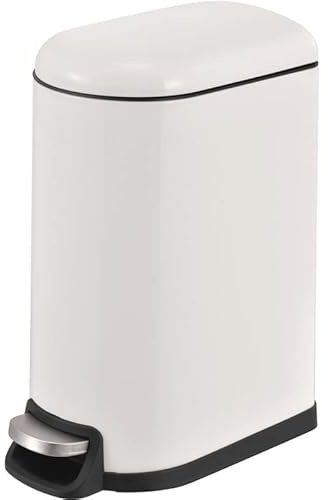Stalwart DA-C10076FM40L Rectangular Soft Close Pedal Waste Bin 40L Matt White