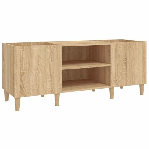 vidaXL Mueble para Discos de Madera de Roble Sonoma 121x38x48 cm