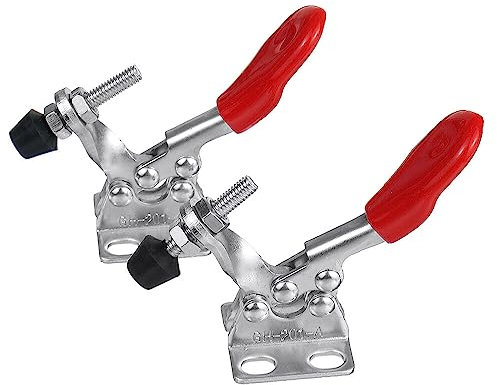 GH-201-A Lot de 2 outils de travail du bois manuel de positionnement Capacité de serrage 27 kg Pince de serrage horizontale
