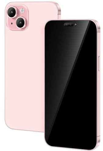 Affichage Faux Jouet Téléphone Portable Modèle Métallique Réplique Non Fonctionnement 1:1 pour 15 Plus (Couleur Rose Écran Noir)