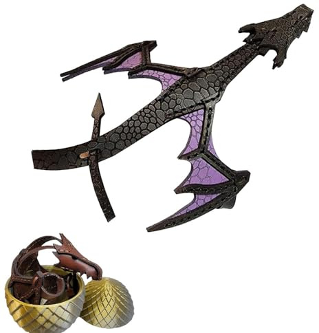Bracelet Dragon à Main En Cuir, Bracelet Manchette Dragon Réglable, Avec Oeufs De Dragon Imprimés En 3D, Bracelet Dragon De Décoration Cosplay, Bracelet Wrap Dragon En Cuir Vintage (black purple)