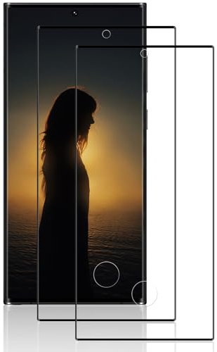 Beukei Protector de Pantalla Compatible con Samsung Galaxy S22 Ultra, 2 Piezas Vidrio Templado,[Antihuellas][Dureza 9H][Antiarañazos][Sin Burbujas] Screen Protector