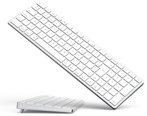 Yivandi Wireless Bluetooth Keyboard for Apple Mac OS –QWERTY Layout, Scissor Keys Precise Typing, Rechargeable Battery, 60 Days Extra-Long Working Time, Compatible with iMac/MacBook Pro/Mac Mini