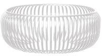 blomus LITO Obstschale M | Weiß | Stahl | Ø 25 x 10 cm | Pulverbeschichtete Streben | Als Dekoschale oder Brotkorb verwendbar | Robust und filigran gestaltet