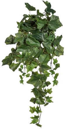 Lot de 3 plantes artificielles en forme de lierre anglais, env. 45 cm, vert