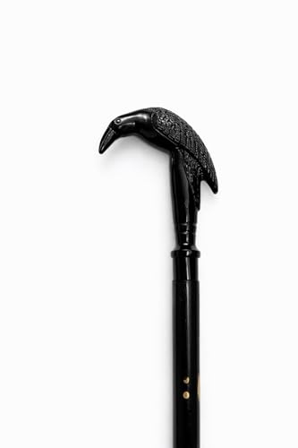 Raven - Bastón de madera para hombre y mujer (94 cm), color negro envejecido
