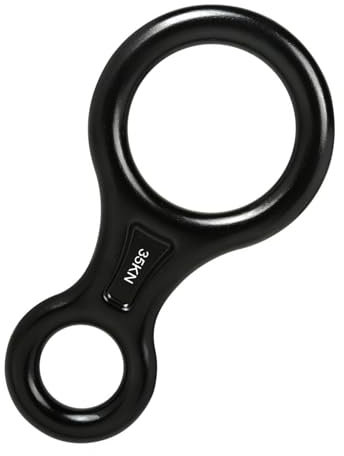 Illkjasfc Utilisation multiple orientée sécurité 35 KN Figure 8 Dispositif de rappel d'escalade Contrôle de la corde de travail pour alpinistes Aventures en rappel