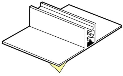 Selbstklebender Griphalter für transparenten Herdschutzgitter 25mm breit, PVC, für Material bis 2mm, 5 Stück.