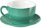ionEgg Porcelain Coffee Cup with Saucer 220ml/7.3oz for Cappuccino, Latte, and Tea, Cyan