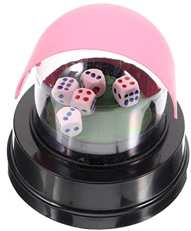 TOYANDONA Gobelet à Dés Électrique Pratique en Plastique Couleur Aléatoire Noir avec Dés Design Facile à Transporter pour Bars et Réunions Familiales