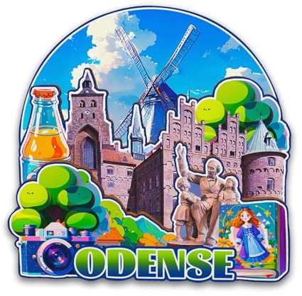 Orlybar Odense Dänemark Kühlschrankmagnet aus Holz, 3D-Sehenswürdigkeiten, Reise-Sammelstück, Souvenirs, Dekoration, handgefertigter Kühlschrankmagnet -6211