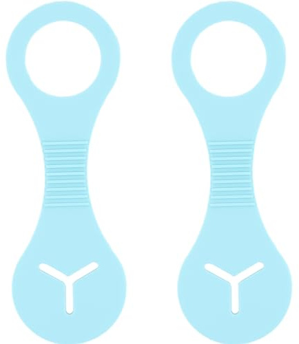 2 Unidades Soporte para Bolsas de Excrementos Caninos, Dispensador de Bolsas para Correa de Perro Manos Libres, Portabolsa para Cachorros, Accesorios para Correa de Perro (Azul, M)