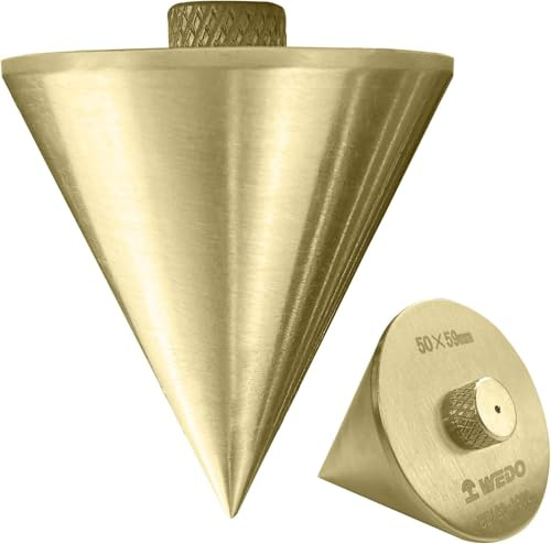 WEDO Bobina de plomada sin chispas, martillo de alambre colgante, herramienta de medición vertical de alta precisión, bronce de aluminio, tamaño 59 x 50 mm, esencial para construcción, carpintería y