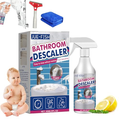 Reiniger für Hartnäckige Flecken, 2026 Neuster Bathroom Descaler Schaum, Badreiniger Extra Stark Putzmittel für Fliesenreiniger Glas Kanalisation Toiletten (1, 60 ML)