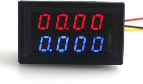 1 pz Voltmetro Amperometro Digitale 200V 0-10A LED Rosso Blu Doppio Display for Auto 12v 24v Monitor di Tensione e Corrente Non C'è Bisogno di Shunt Esterno
