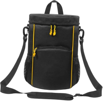 Hellery Borsa per Palline da Tennis Cesto per Palline da Tennis per Uomo E Donna Cerniera Liscia Tracolla Regolabile E Rimovibile per Baseball