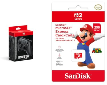 Nintendo Switch 2 Pro Controller edizione speciale Resident Evil Requiem + Scheda Micro SD Express SanDisk (256 GB) Switch 2