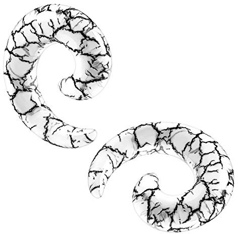 2 x Acryl Schnecken-Ohr-Piercing