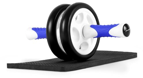 MSPORTS Bauchtrainer AB Roller Premium I Bauchtrainer mit Knieauflage I Bauchroller mit Komfortgriffen I Bauchmuskeltrainer I AB Wheel Muskeltrainer