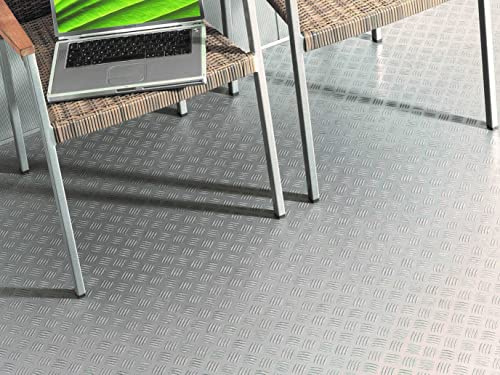 Revetement de sol en PVC en aspect tôle striée, Découpe (2m de large, 5,5m de long)