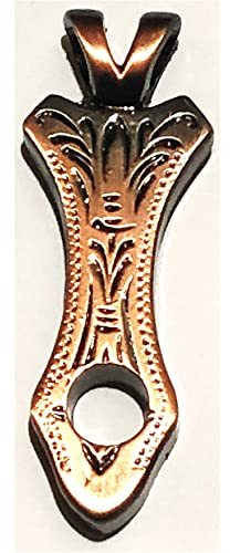 Hill Leather Engraved Antiqued Copper Western Concho Pendant Adapter - Turn Any Concho Into A Fashionable Jewelry