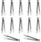 Serving Tongs,Buffet Tongs, ACAUTO Stainless Steel Food Tong Serving Tong Small Serving Tongs Stainless Steel Mini Appetizer Tongs (13 CM(12 Pack))
